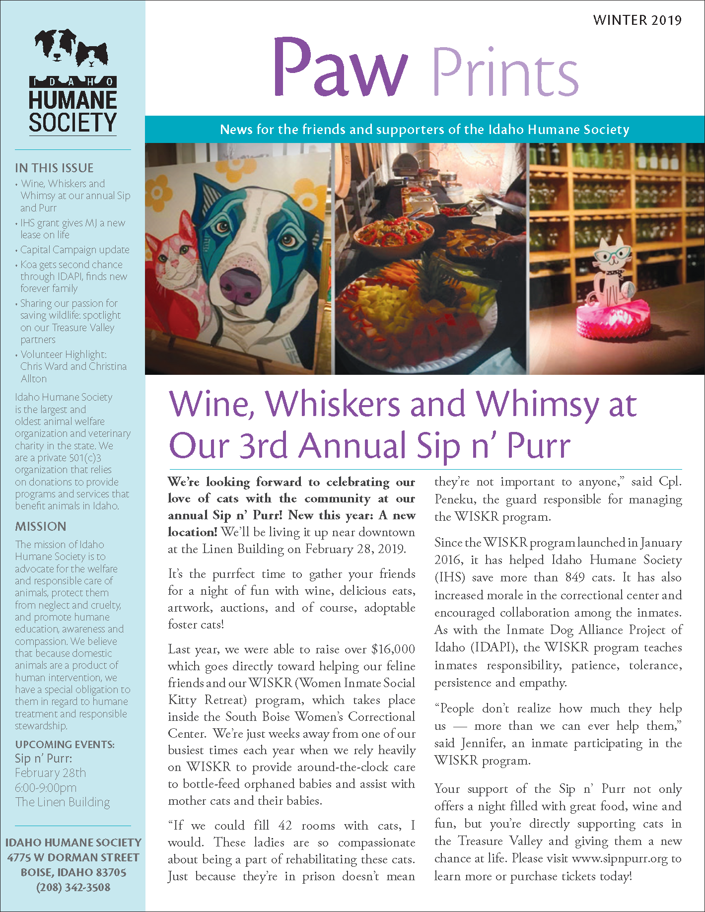 Check out our Winter edition of Paw Prints!